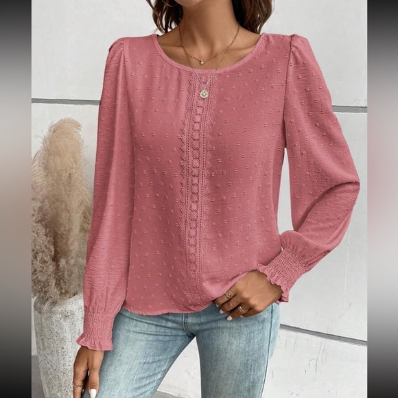 Boho lace Swiss dot blouse - Picture 7 of 10